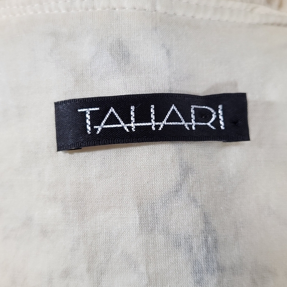 TAHARI Cream Laced Lined Top Blazer Blouse Jacket Long Sleeve - Picture 7 of 9